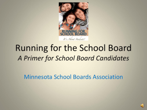Running for the School Board