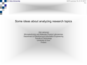 Some ideas about analyzing research topics