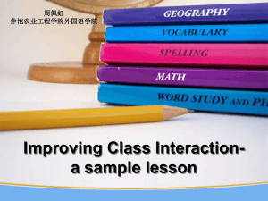 Context-based Teaching for Improving Class Interaction
