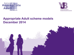 Appropriate adult scheme models: December 2014