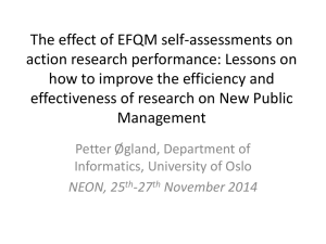 Use of EFQM model