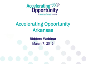Accelerating Opportunity Arkansas
