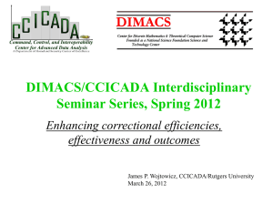 Enhancing correctional efficiencies, effectiveness and
