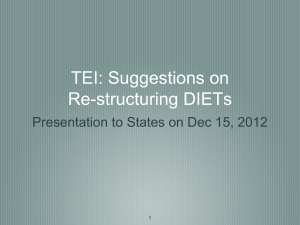 TEI: Suggestions on Re-structuring DIETs