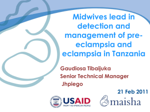 midwives giving MgSO4, Gaudiosa Tibaijuka (MAISHA-TZ)