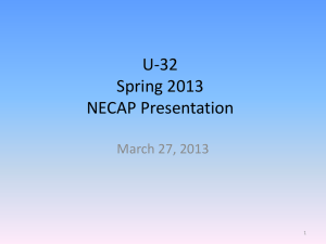 NECAP 2013 - U-32 High School