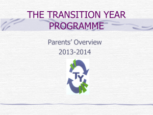 TY Parents Information Presentation 2013 - 2014
