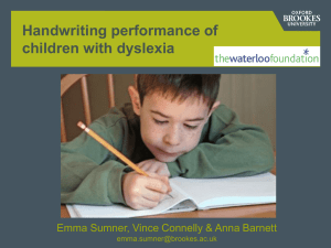 Children with dyslexia are slow writers because they pause more