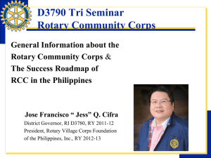 Rotary Community Corps PowerPoint presentation