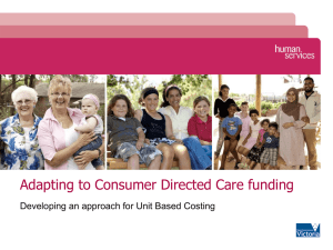 Adapting to Consumer Directed Care funding