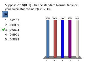 clickers: normal distributions