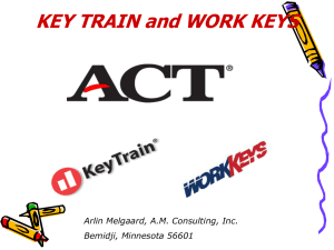 KeyTrain WorkKeys October 2011 - MnSCU CTE