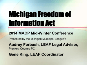 2014 FOIA Winter Conference Program by King and Forbush