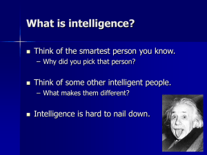 What is intelligence?