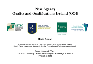 LCDP Goal 2 Support Event_Marie Gould QQI Presentation