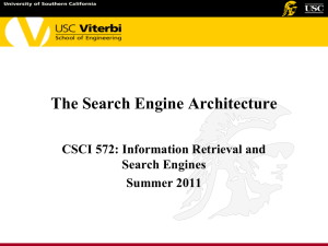 The Search Engine Architecture - Center for Software Engineering