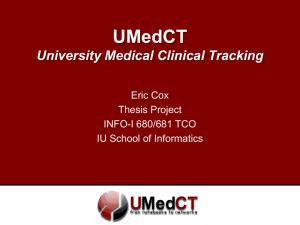 UMedCT University Medical Clinical Tracking