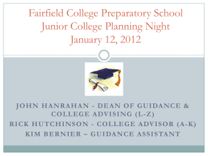 Spring of Junior Year - Fairfield College Preparatory School
