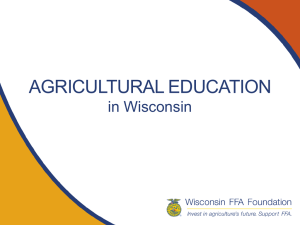 AGRICULTURAL EDUCATION in Wisconsin
