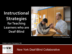 Instructional Strategies for Teaching Learners who are Deaf