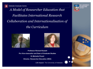 A Model of Researcher Education that Facilitates International