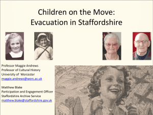 On the Move: Evacuation in Staffordshire
