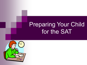Preparing Your Child for the SAT