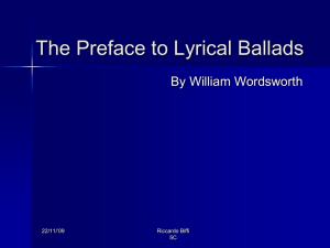Preface to Lyrical Ballads, W.W.
