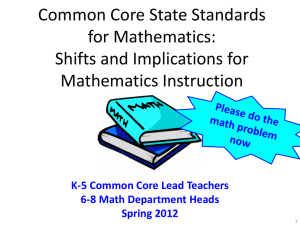 K-5 CCSS Math Shifts