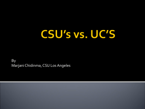 CSU`s vs. UC`S - Glendale High School