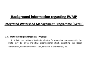 Background information regarding IWMP Integrated Watershed