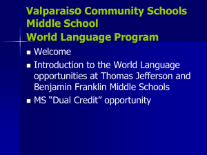 Communication Arts - Valparaiso Community Schools