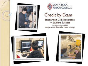 High School-SRJC Articulation & Credit by Exam Outcomes