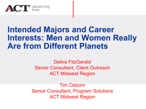ACT - Intended Majors and Career Interests