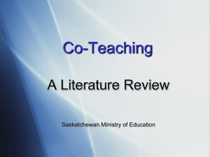 Co-teaching Literature Review