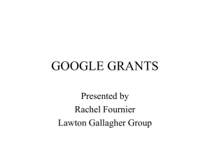 Google Grants presentation