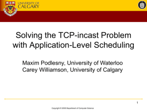Solving the TCP-incast Problem with Application