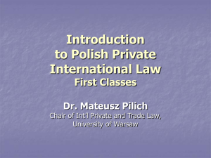 A PowerPoint presentation - 1st Classes - Mateusz Pilich