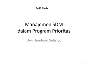 Manajemen SDM dalam Program Prioritas