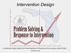 Intervention Development - Florida Problem Solving & Response to
