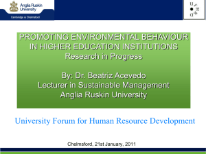 acevedoHRD Forum – Sustainable Universities