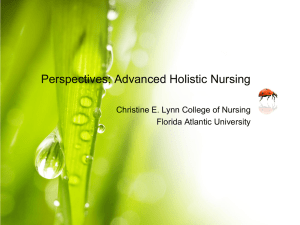 Perspectives: Advanced Holistic Nursing