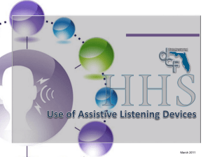 Use of Assistive Listening Devices - Florida Department of Children