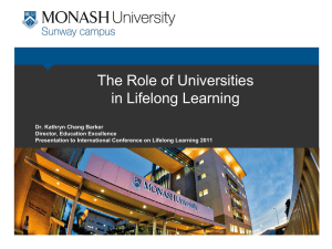The Role of Universities in Lifelong Learning