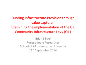 Funding Infrastructure Provision through value capture : Examining