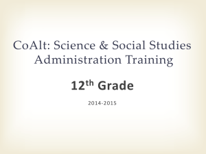 12th Grade CMAS CoAlt SS Administration 2014 Training PowerPoint