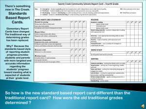 About the Standards Based Report Card