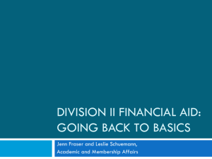 Division II Financial Aid: Going Back to Basics
