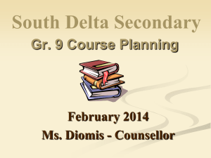 NEW GRADUATION PROGRAM - South Delta Secondary School