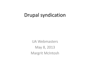 Powerpoint file of Drupal Syndication Presentation